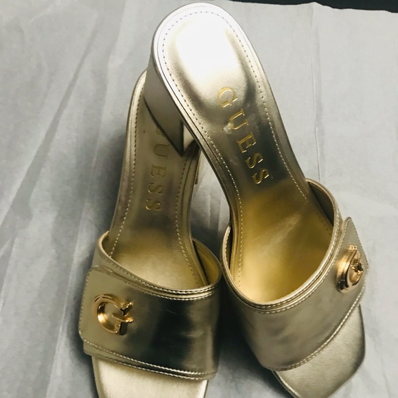 GUESS WOMEN GALLAI BLOCK HEEL SANDALS. CLASSY DESIGN FOR MODERN LOOKS. NEW SIZE8 - Picture 2 of 7